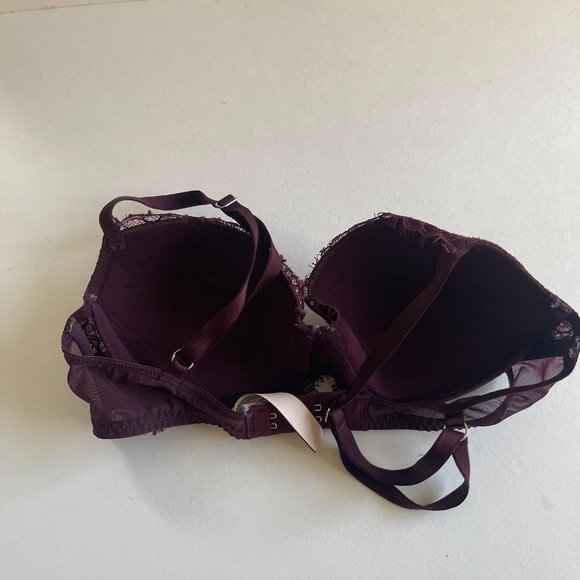 Victoria’s Secret Dream Angels Lined Demi Bra 32C Purple Lace - Picture 2 of 5